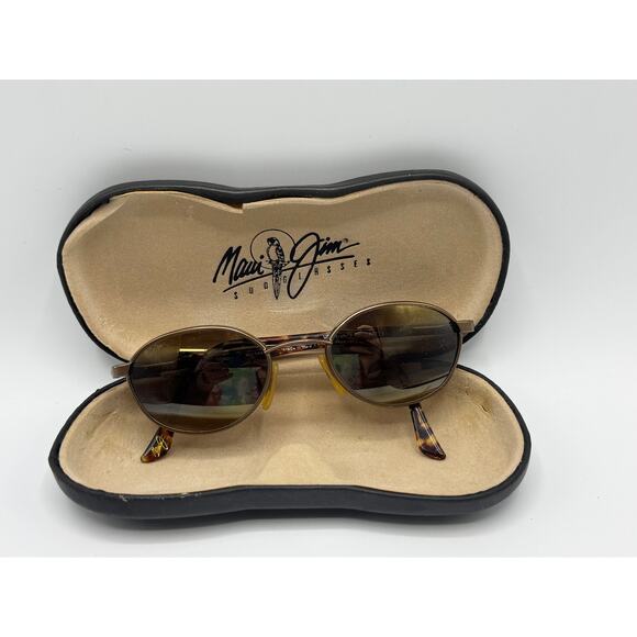 Maui Jim Sunglasses MJ 144 01 Jaws Chocolate Brown Frame Polarized Made in Italy - Picture 1 of 7